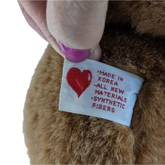 Mervyns Happy Friends Lion Plush 24" Brown Stuffed Animal Toy Vintage Laying - Picture 7 of 8